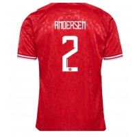 Camiseta Dinamarca Joachim Andersen #2 Primera Equipación Eurocopa 2024 manga corta